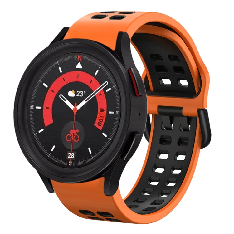 Bracelet de montre en silicone bicolore respirant 20mm, pour Samsung Galaxy Watch 5 40mm, pour Samsung Galaxy Watch 5 44mm