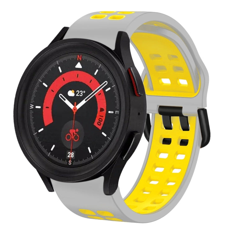 Bracelet de montre en silicone bicolore respirant 20mm, pour Samsung Galaxy Watch 5 40mm, pour Samsung Galaxy Watch 5 44mm