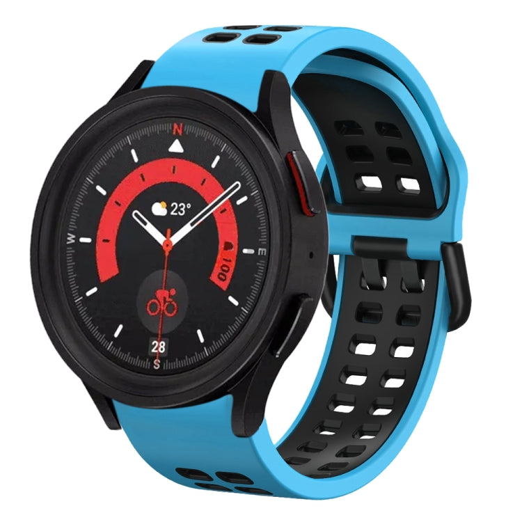 Bracelet de montre en silicone bicolore respirant 20mm, pour Samsung Galaxy Watch 5 40mm, pour Samsung Galaxy Watch 5 44mm