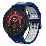 Bracelet de montre en silicone bicolore respirant 20mm, pour Samsung Galaxy Watch 5 40mm, pour Samsung Galaxy Watch 5 44mm