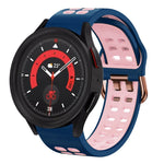 Bracelet de montre en silicone bicolore respirant 20mm, pour Samsung Galaxy Watch 5 40mm, pour Samsung Galaxy Watch 5 44mm