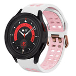 Bracelet de montre en silicone bicolore respirant 20mm, pour Samsung Galaxy Watch 5 40mm, pour Samsung Galaxy Watch 5 44mm