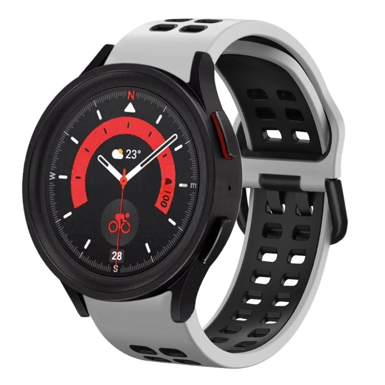 Bracelet de montre en silicone bicolore respirant 20mm, pour Samsung Galaxy Watch 5 40mm, pour Samsung Galaxy Watch 5 44mm