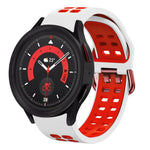 Bracelet de montre en silicone bicolore respirant 20mm, pour Samsung Galaxy Watch 5 40mm, pour Samsung Galaxy Watch 5 44mm