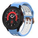 Bracelet de montre en silicone bicolore respirant 20mm, pour Samsung Galaxy Watch 5 40mm, pour Samsung Galaxy Watch 5 44mm