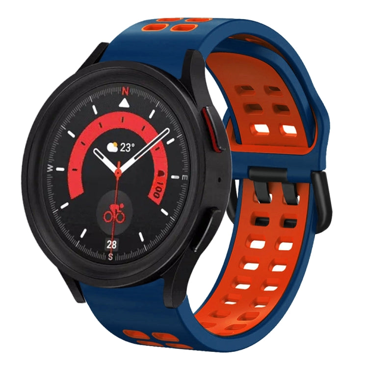 Bracelet de montre en silicone bicolore respirant 20mm, pour Samsung Galaxy Watch 5 40mm, pour Samsung Galaxy Watch 5 44mm