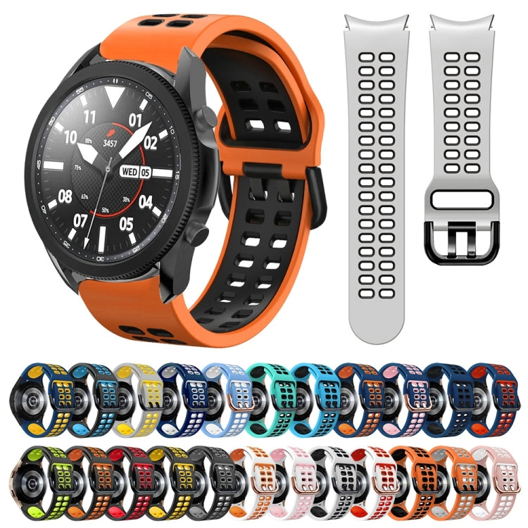 Bracelet de montre en silicone bicolore respirant 20 mm, pour Samsung Galaxy Watch 5 Pro 45 mm, pour Samsung Galaxy Watch 4 40 mm
