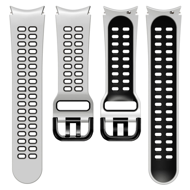 Bracelet de montre en silicone bicolore respirant 20 mm, pour Samsung Galaxy Watch 5 Pro 45 mm, pour Samsung Galaxy Watch 4 40 mm