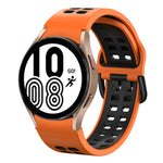Bracelet de montre en silicone bicolore respirant 20 mm, pour Samsung Galaxy Watch 5 Pro 45 mm, pour Samsung Galaxy Watch 4 40 mm