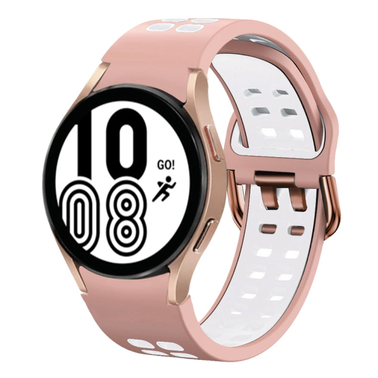 Bracelet de montre en silicone bicolore respirant 20 mm, pour Samsung Galaxy Watch 5 Pro 45 mm, pour Samsung Galaxy Watch 4 40 mm