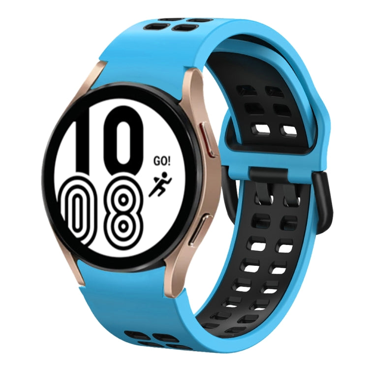 Bracelet de montre en silicone bicolore respirant 20 mm, pour Samsung Galaxy Watch 5 Pro 45 mm, pour Samsung Galaxy Watch 4 40 mm