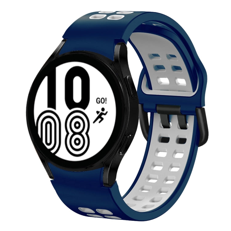 Bracelet de montre en silicone bicolore respirant 20 mm, pour Samsung Galaxy Watch 5 Pro 45 mm, pour Samsung Galaxy Watch 4 40 mm