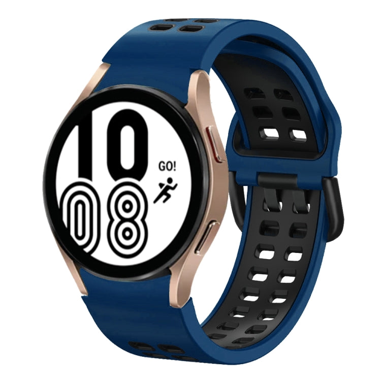 Bracelet de montre en silicone bicolore respirant 20 mm, pour Samsung Galaxy Watch 5 Pro 45 mm, pour Samsung Galaxy Watch 4 40 mm