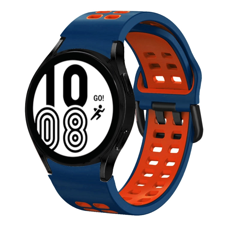 Bracelet de montre en silicone bicolore respirant 20 mm, pour Samsung Galaxy Watch 5 Pro 45 mm, pour Samsung Galaxy Watch 4 40 mm