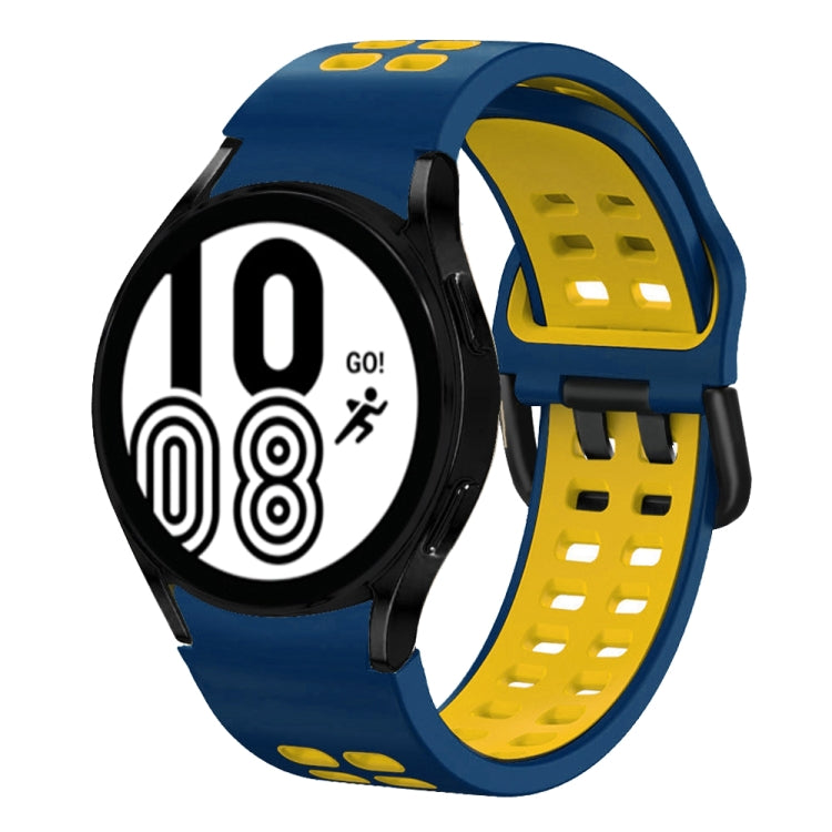 Bracelet de montre en silicone bicolore respirant 20 mm, pour Samsung Galaxy Watch 5 Pro 45 mm, pour Samsung Galaxy Watch 4 40 mm