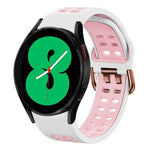 Bracelet de montre en silicone bicolore respirant 20 mm, pour Samsung Galaxy Watch 4 44mm, pour Samsung Galaxy Watch 4 Classic 46mm