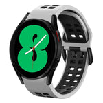 Bracelet de montre en silicone bicolore respirant 20 mm, pour Samsung Galaxy Watch 4 44mm, pour Samsung Galaxy Watch 4 Classic 46mm