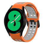 Bracelet de montre en silicone bicolore respirant 20 mm, pour Samsung Galaxy Watch 4 44mm, pour Samsung Galaxy Watch 4 Classic 46mm