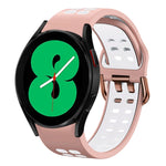 Bracelet de montre en silicone bicolore respirant 20 mm, pour Samsung Galaxy Watch 4 44mm, pour Samsung Galaxy Watch 4 Classic 46mm