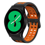 Bracelet de montre en silicone bicolore respirant 20 mm, pour Samsung Galaxy Watch 4 44mm, pour Samsung Galaxy Watch 4 Classic 46mm