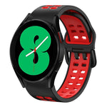 Bracelet de montre en silicone bicolore respirant 20 mm, pour Samsung Galaxy Watch 4 44mm, pour Samsung Galaxy Watch 4 Classic 46mm