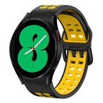 Bracelet de montre en silicone bicolore respirant 20 mm, pour Samsung Galaxy Watch 4 44mm, pour Samsung Galaxy Watch 4 Classic 46mm