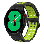 Bracelet de montre en silicone bicolore respirant 20 mm, pour Samsung Galaxy Watch 4 44mm, pour Samsung Galaxy Watch 4 Classic 46mm