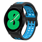 Bracelet de montre en silicone bicolore respirant 20 mm, pour Samsung Galaxy Watch 4 44mm, pour Samsung Galaxy Watch 4 Classic 46mm