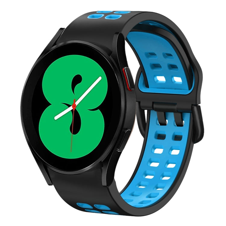 Bracelet de montre en silicone bicolore respirant 20 mm, pour Samsung Galaxy Watch 4 44mm, pour Samsung Galaxy Watch 4 Classic 46mm