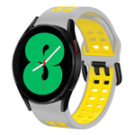 Bracelet de montre en silicone bicolore respirant 20 mm, pour Samsung Galaxy Watch 4 44mm, pour Samsung Galaxy Watch 4 Classic 46mm