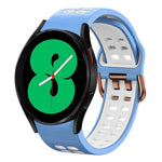 Bracelet de montre en silicone bicolore respirant 20 mm, pour Samsung Galaxy Watch 4 44mm, pour Samsung Galaxy Watch 4 Classic 46mm