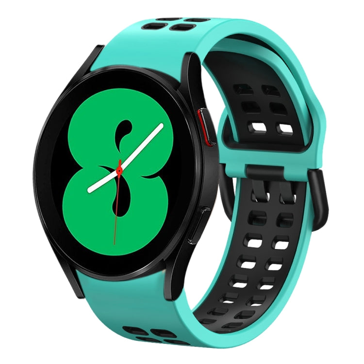 Bracelet de montre en silicone bicolore respirant 20 mm, pour Samsung Galaxy Watch 4 44mm, pour Samsung Galaxy Watch 4 Classic 46mm