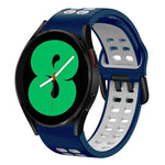 Bracelet de montre en silicone bicolore respirant 20 mm, pour Samsung Galaxy Watch 4 44mm, pour Samsung Galaxy Watch 4 Classic 46mm