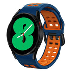 Bracelet de montre en silicone bicolore respirant 20 mm, pour Samsung Galaxy Watch 4 44mm, pour Samsung Galaxy Watch 4 Classic 46mm