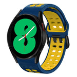 Bracelet de montre en silicone bicolore respirant 20 mm, pour Samsung Galaxy Watch 4 44mm, pour Samsung Galaxy Watch 4 Classic 46mm