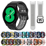 Bracelet de montre en silicone bicolore respirant 20 mm, pour Samsung Galaxy Watch 4 44mm, pour Samsung Galaxy Watch 4 Classic 46mm