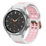 Bracelet de montre en silicone bicolore respirant 20 mm, pour Samsung Galaxy Watch 4 44mm, pour Samsung Galaxy Watch 4 Classic 46mm