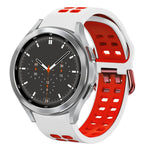 Bracelet de montre en silicone bicolore respirant 20 mm, pour Samsung Galaxy Watch 4 44mm, pour Samsung Galaxy Watch 4 Classic 46mm