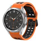 Bracelet de montre en silicone bicolore respirant 20 mm, pour Samsung Galaxy Watch 4 44mm, pour Samsung Galaxy Watch 4 Classic 46mm