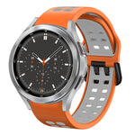 Bracelet de montre en silicone bicolore respirant 20 mm, pour Samsung Galaxy Watch 4 44mm, pour Samsung Galaxy Watch 4 Classic 46mm