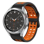 Bracelet de montre en silicone bicolore respirant 20 mm, pour Samsung Galaxy Watch 4 44mm, pour Samsung Galaxy Watch 4 Classic 46mm