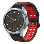 Bracelet de montre en silicone bicolore respirant 20 mm, pour Samsung Galaxy Watch 4 44mm, pour Samsung Galaxy Watch 4 Classic 46mm