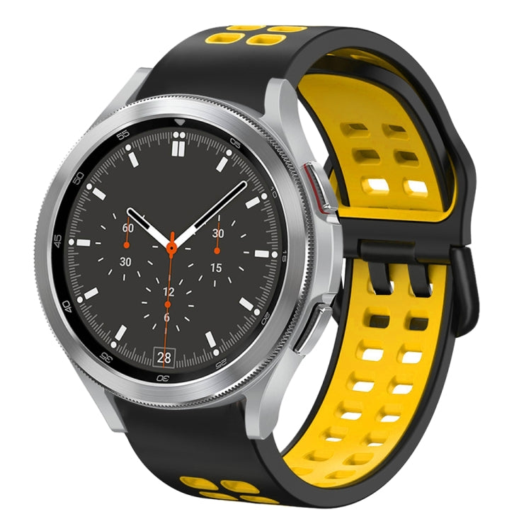 Bracelet de montre en silicone bicolore respirant 20 mm, pour Samsung Galaxy Watch 4 44mm, pour Samsung Galaxy Watch 4 Classic 46mm