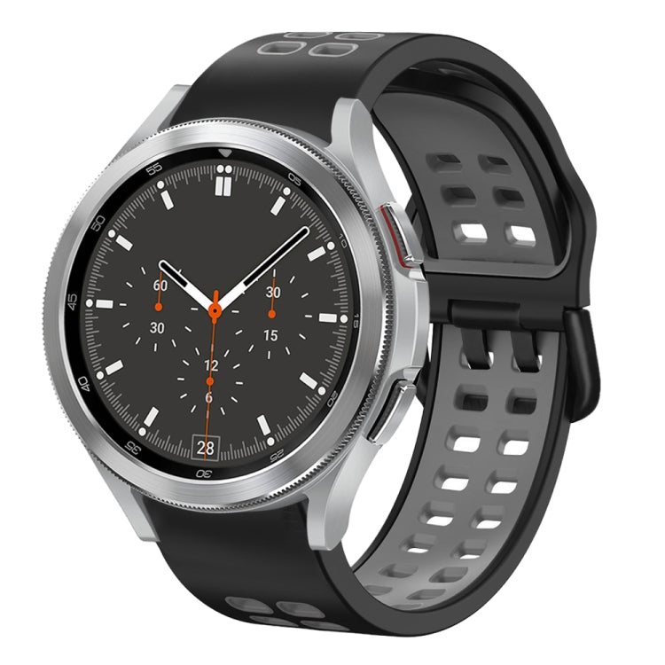 Bracelet de montre en silicone bicolore respirant 20 mm, pour Samsung Galaxy Watch 4 44mm, pour Samsung Galaxy Watch 4 Classic 46mm