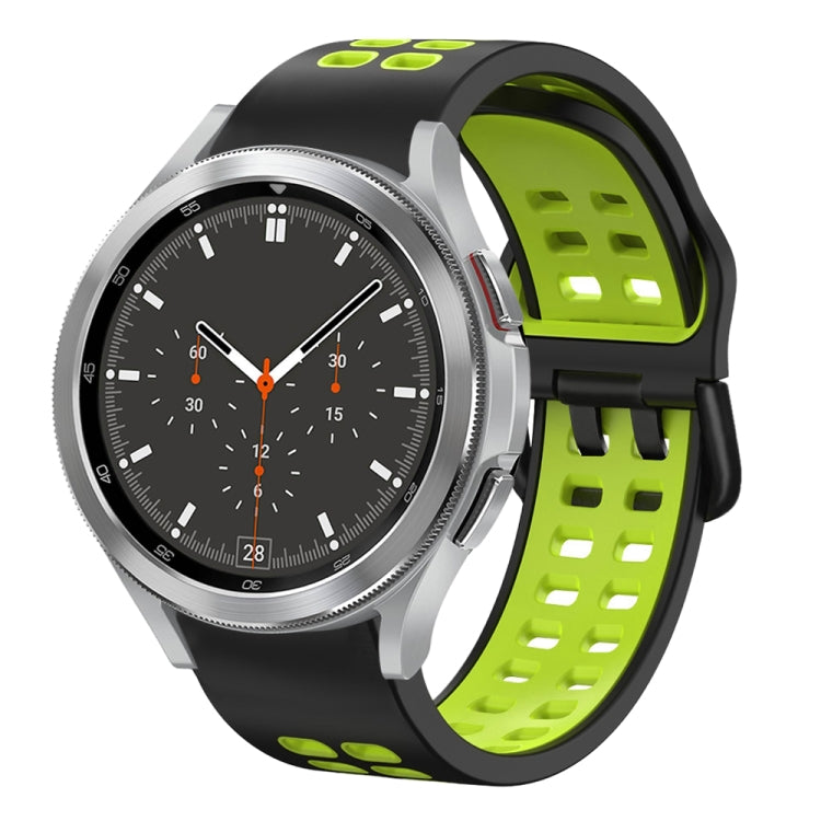 Bracelet de montre en silicone bicolore respirant 20 mm, pour Samsung Galaxy Watch 4 44mm, pour Samsung Galaxy Watch 4 Classic 46mm