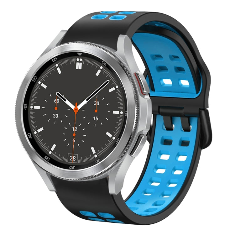 Bracelet de montre en silicone bicolore respirant 20 mm, pour Samsung Galaxy Watch 4 44mm, pour Samsung Galaxy Watch 4 Classic 46mm