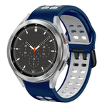 Bracelet de montre en silicone bicolore respirant 20 mm, pour Samsung Galaxy Watch 4 44mm, pour Samsung Galaxy Watch 4 Classic 46mm