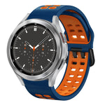 Bracelet de montre en silicone bicolore respirant 20 mm, pour Samsung Galaxy Watch 4 44mm, pour Samsung Galaxy Watch 4 Classic 46mm