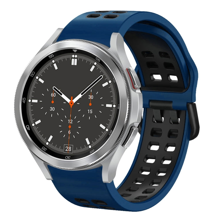 Bracelet de montre en silicone bicolore respirant 20 mm, pour Samsung Galaxy Watch 4 44mm, pour Samsung Galaxy Watch 4 Classic 46mm