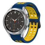 Bracelet de montre en silicone bicolore respirant 20 mm, pour Samsung Galaxy Watch 4 44mm, pour Samsung Galaxy Watch 4 Classic 46mm